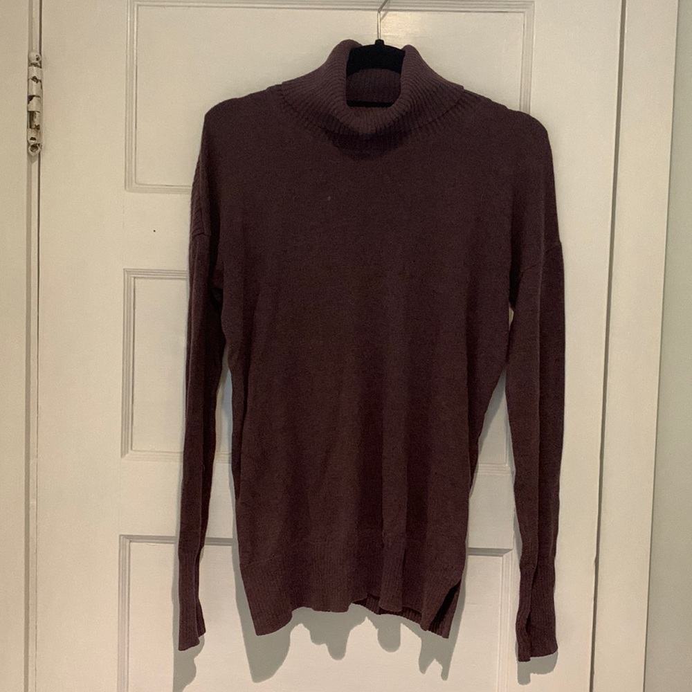 Purple Turtleneck Sweater